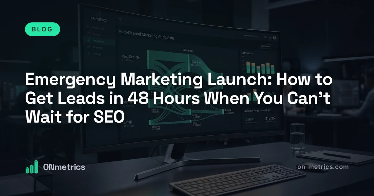 Emergency Marketing Launch: How to Get Leads in 48 Hours When You Can't Wait for SEO