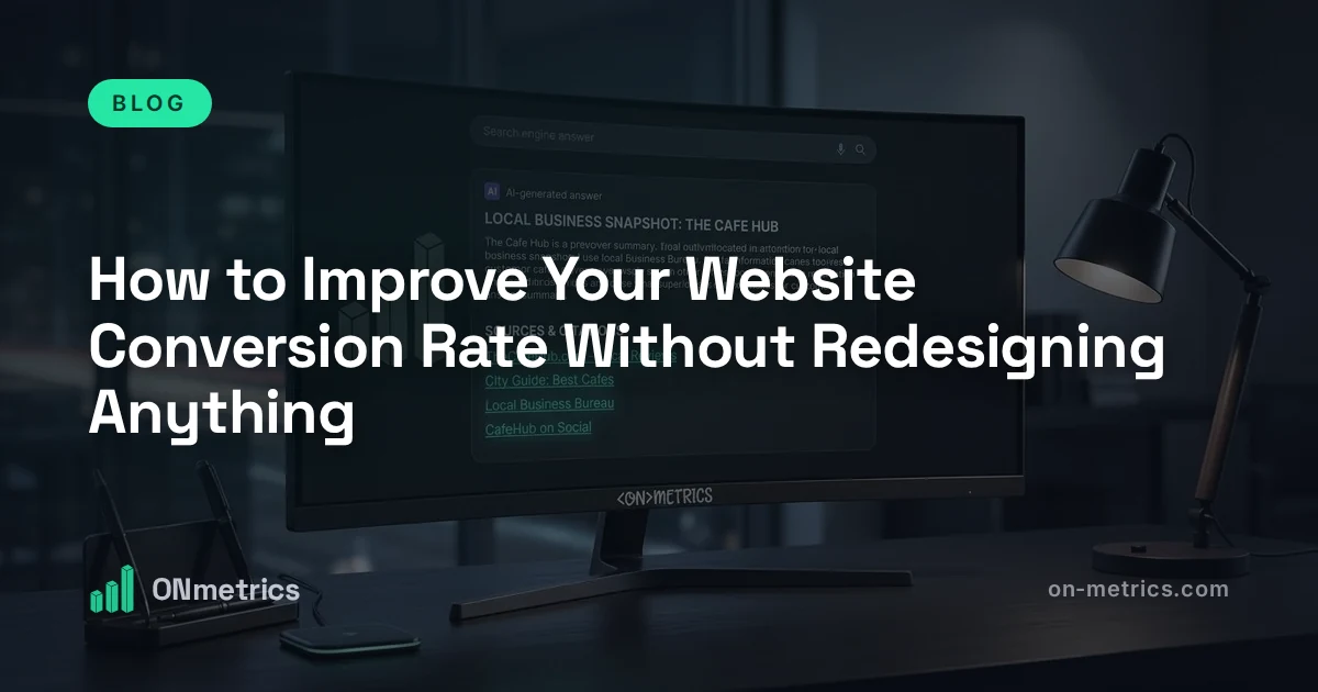 How to Improve Your Website Conversion Rate Without Redesigning Anything